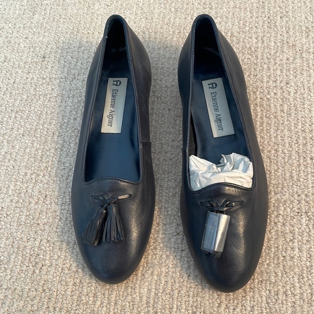 Etienne Aigner Leather Flats
